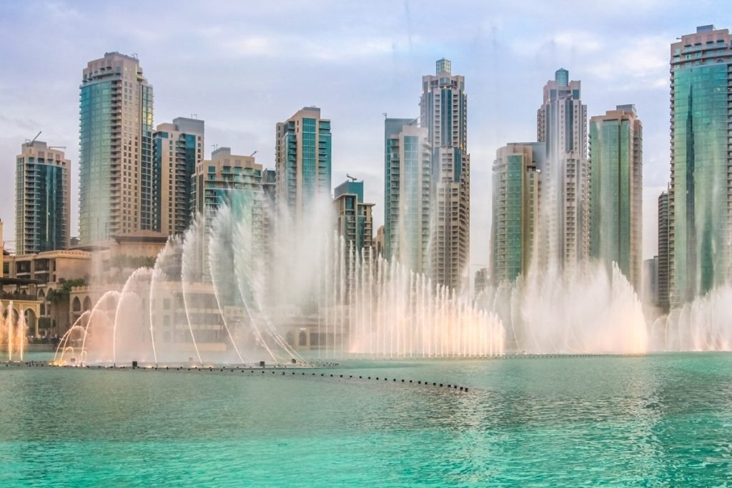 The,Dubai,Fountain,,The,World,Largest,Choreographed,Fountain,On,Burj